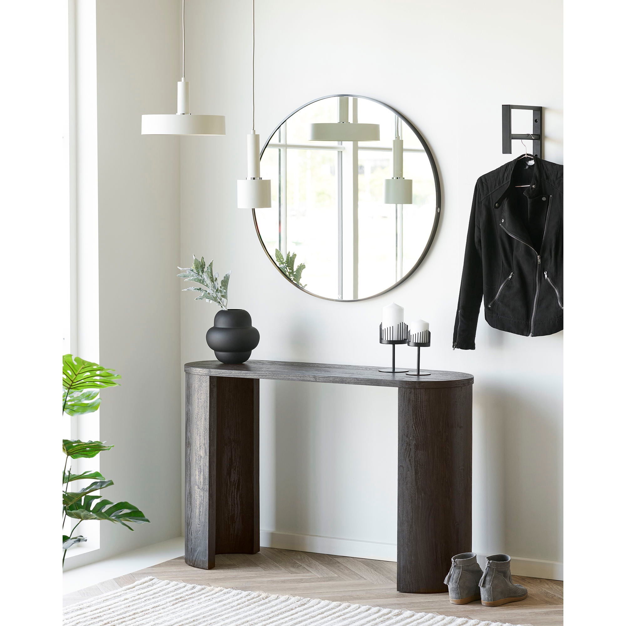 Bibione -Konsolentabelle - Konsolentabelle, dunkelbraun 38x114x75 cm