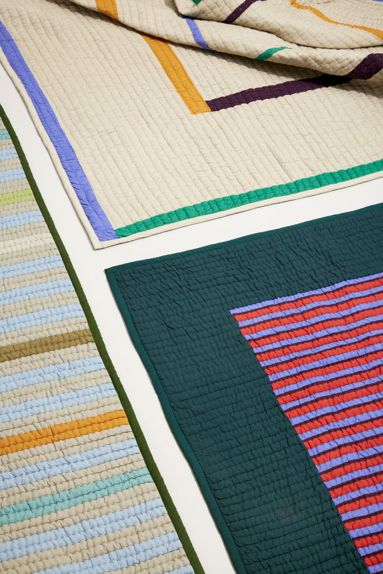 Hübsch -Twist -Betsport -Block 260x260 Dunkelgrün/mehrfarbig