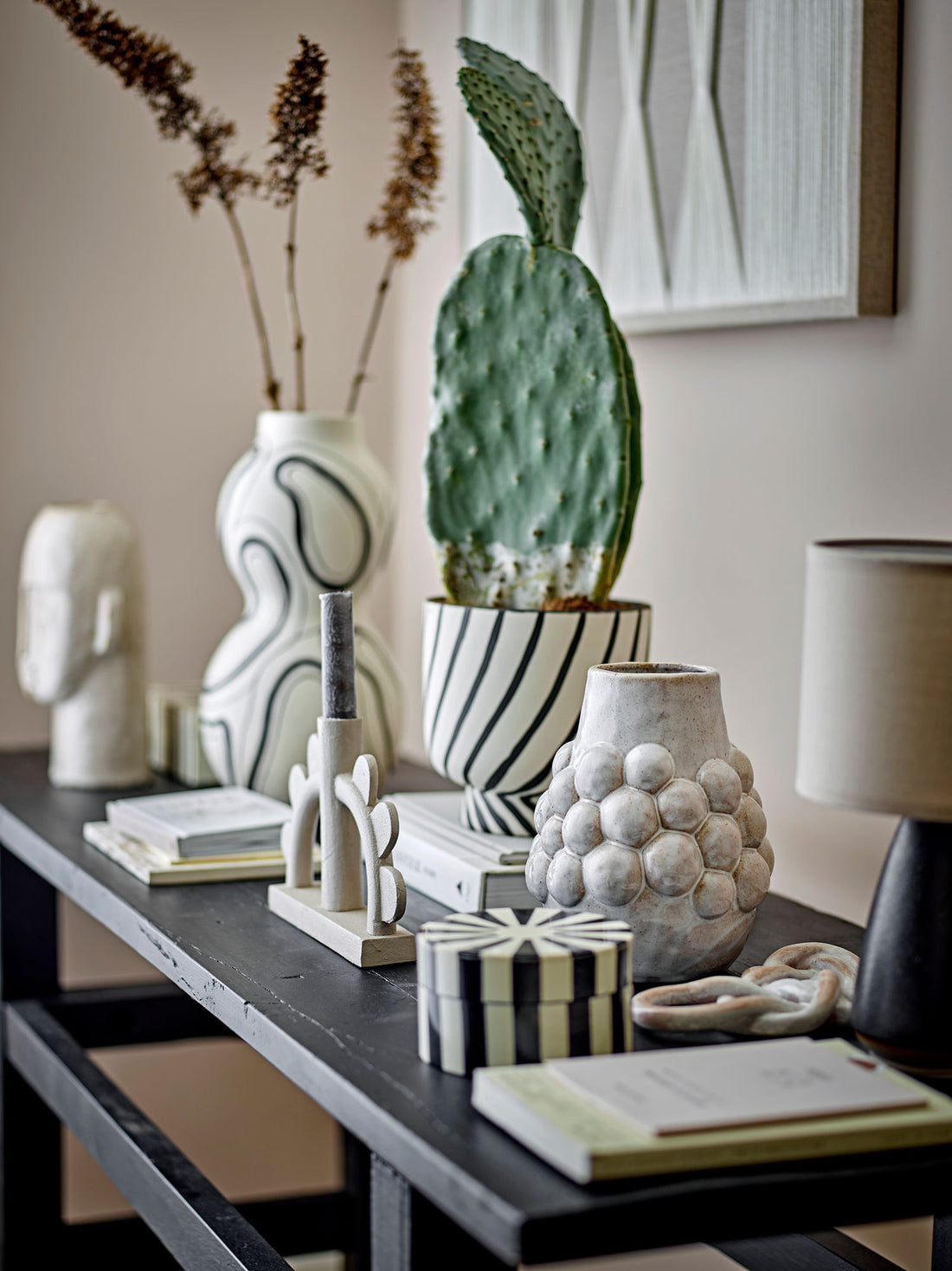 Bloomingville Poldor Vase, Natur, Steinzeug