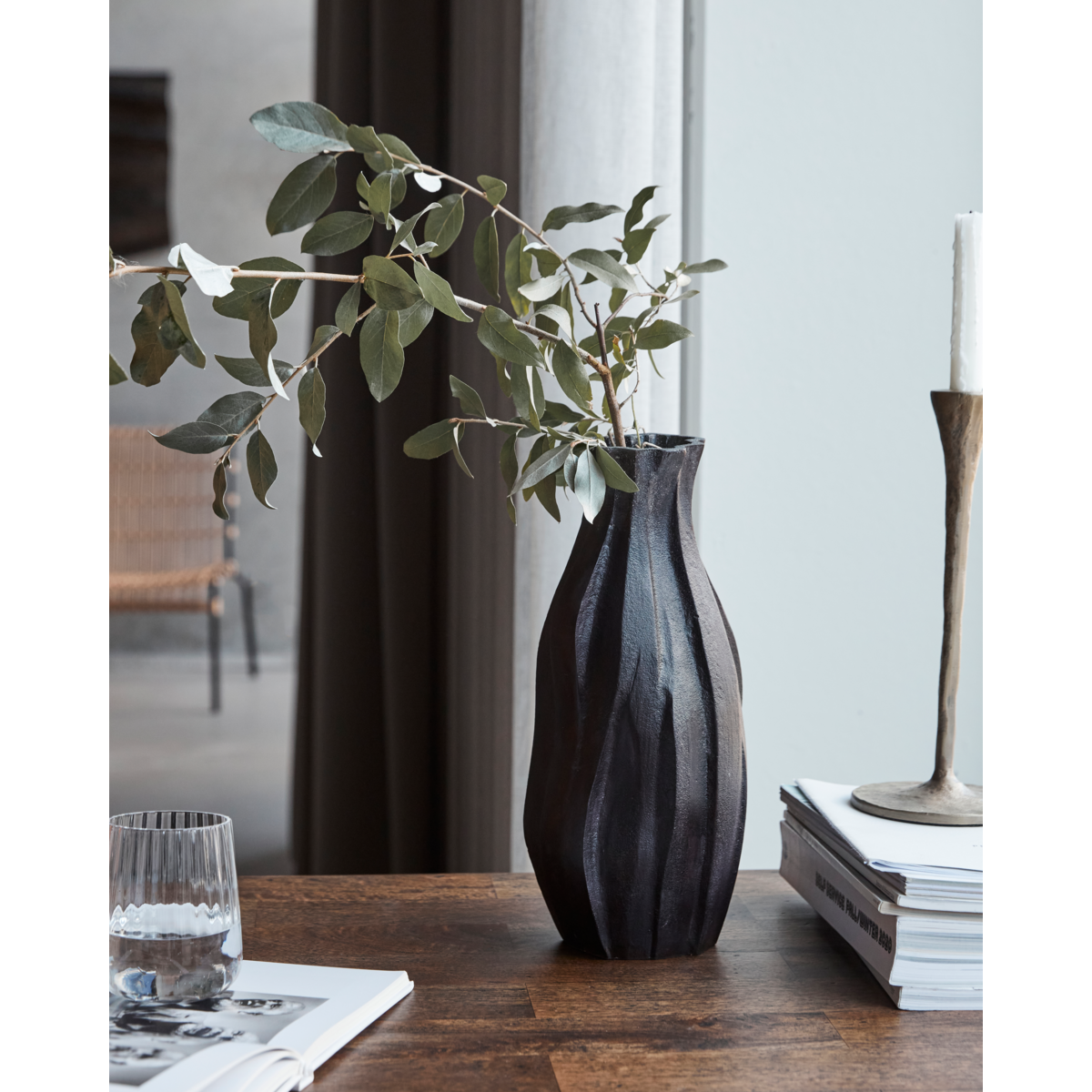 Vase, Hdbuddy, gebräunter Messing