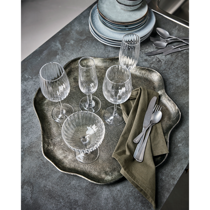 Tablett, Hdtalas, Antique Messing Finish