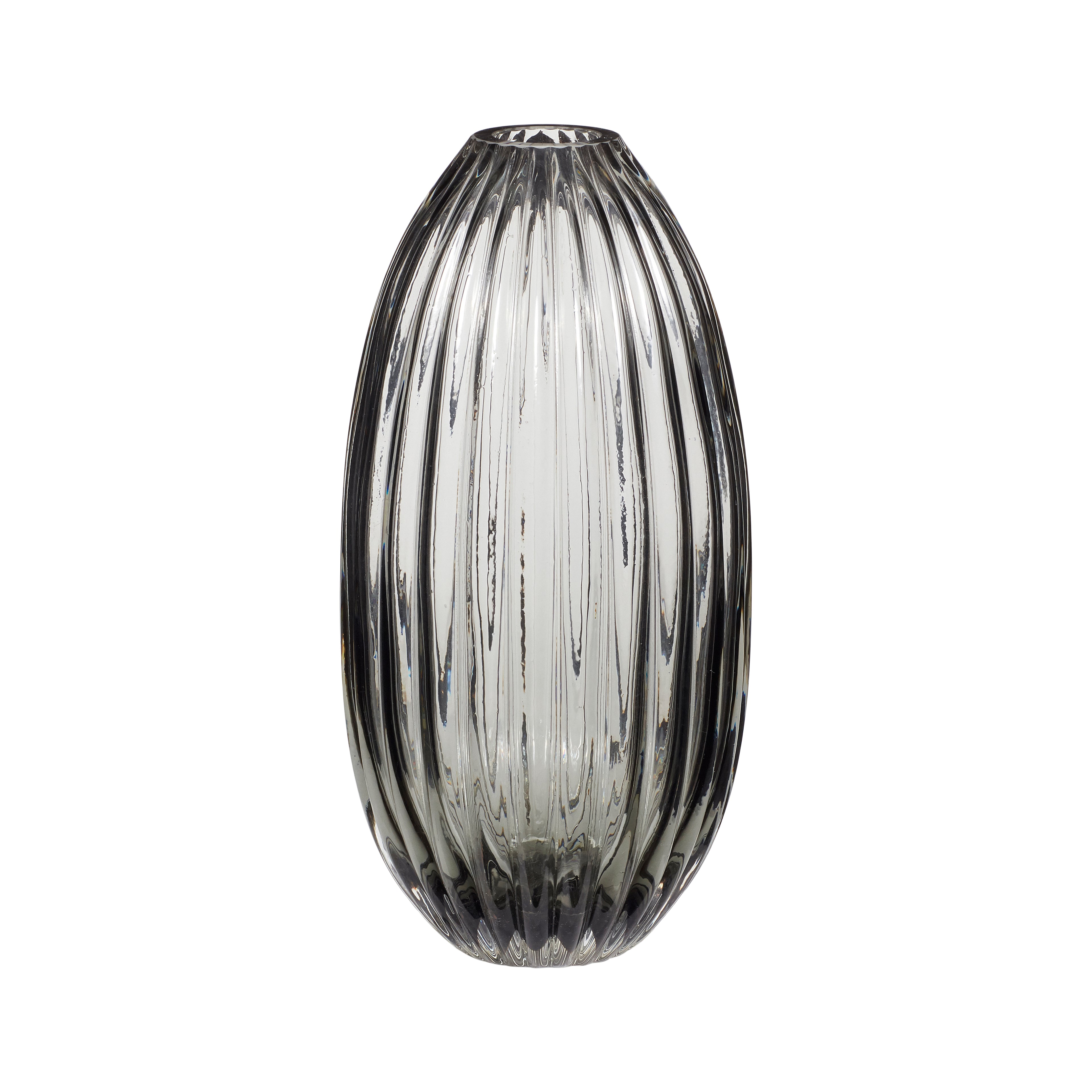 Ripple Vase Grey - Ø15xh30cm