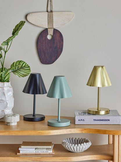 Bloomingville Lianna Tragbare Lampe, wiederaufladbar, schwarz, Metall