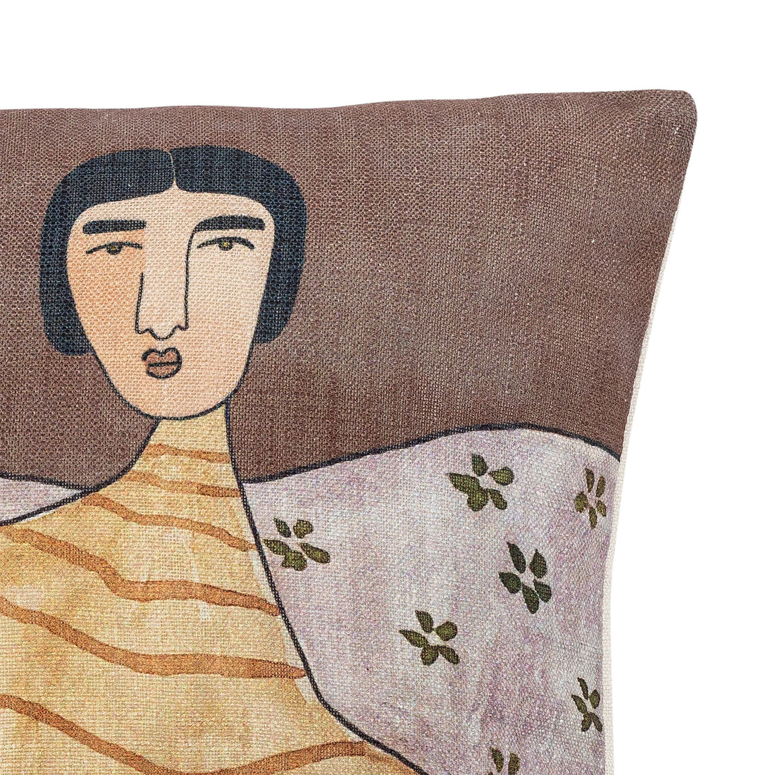 Bloomingville Zita Kissen, Gelb, Polyester