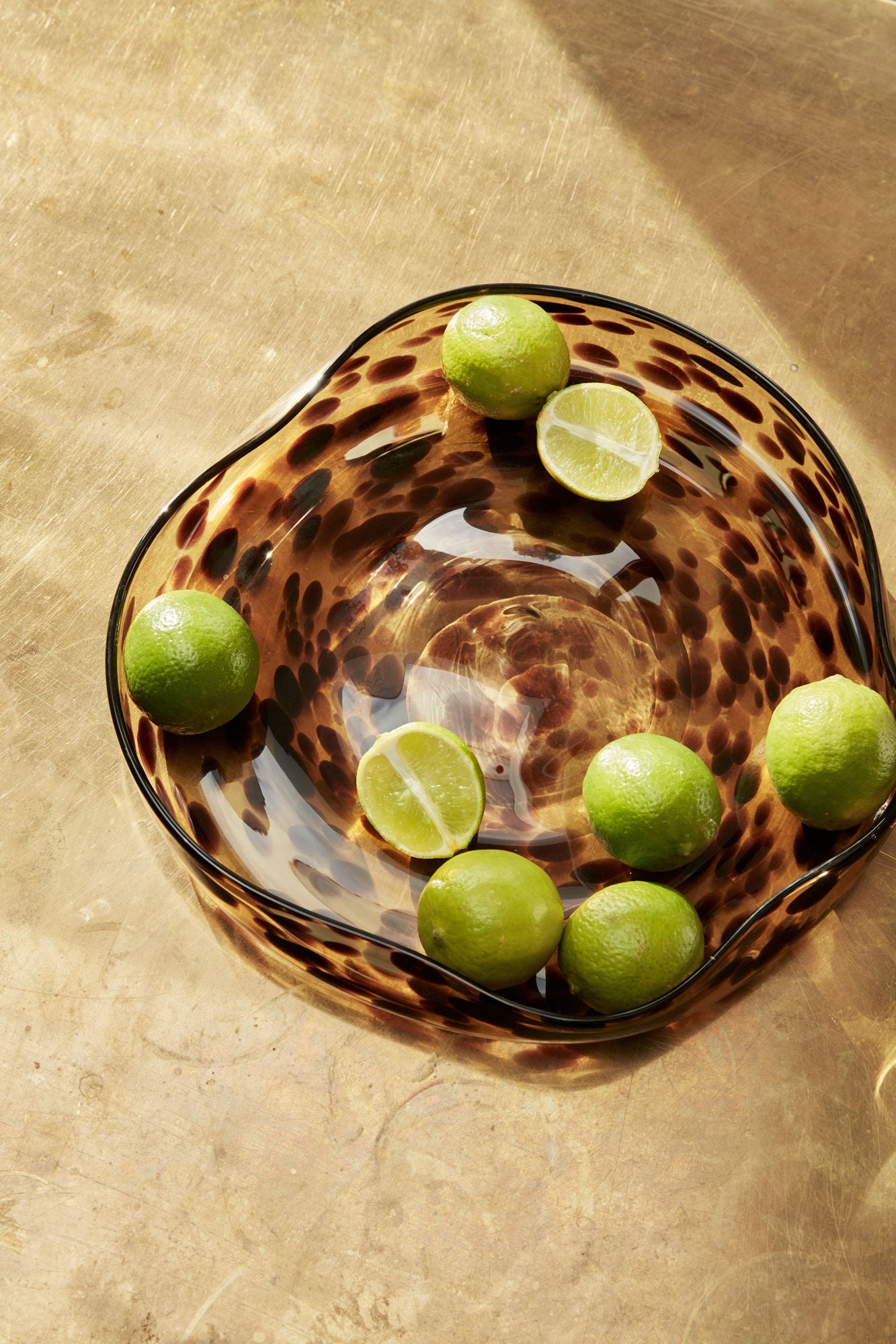 Hübsch -Leo -Schalen braun (2) Set (2)