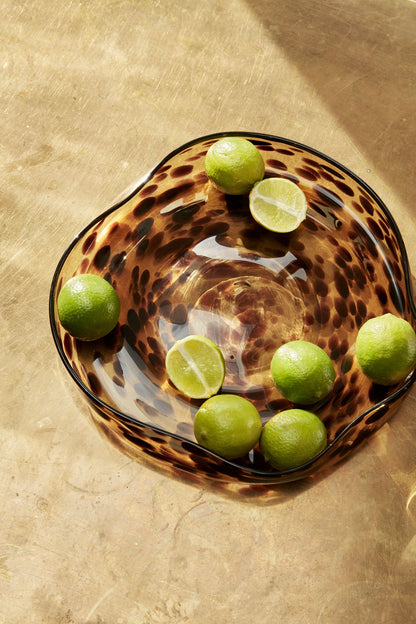 Hübsch -Leo -Schalen braun (2) Set (2)