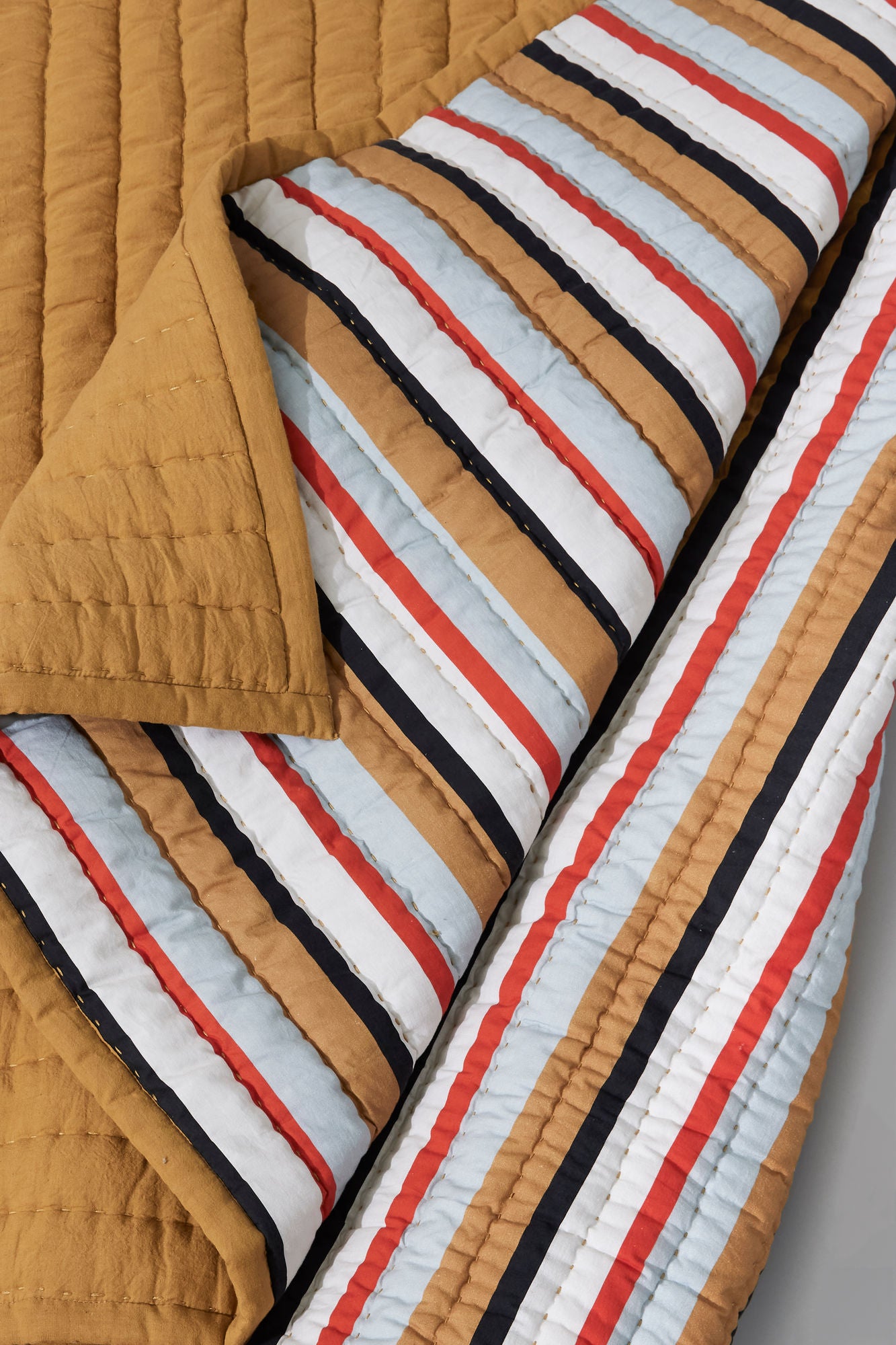 Hübsch Pavilion Plaid Striped Ocker/Multi -Colored