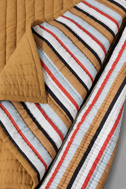 Hübsch Pavilion Plaid Striped Ocker/Multi -Colored