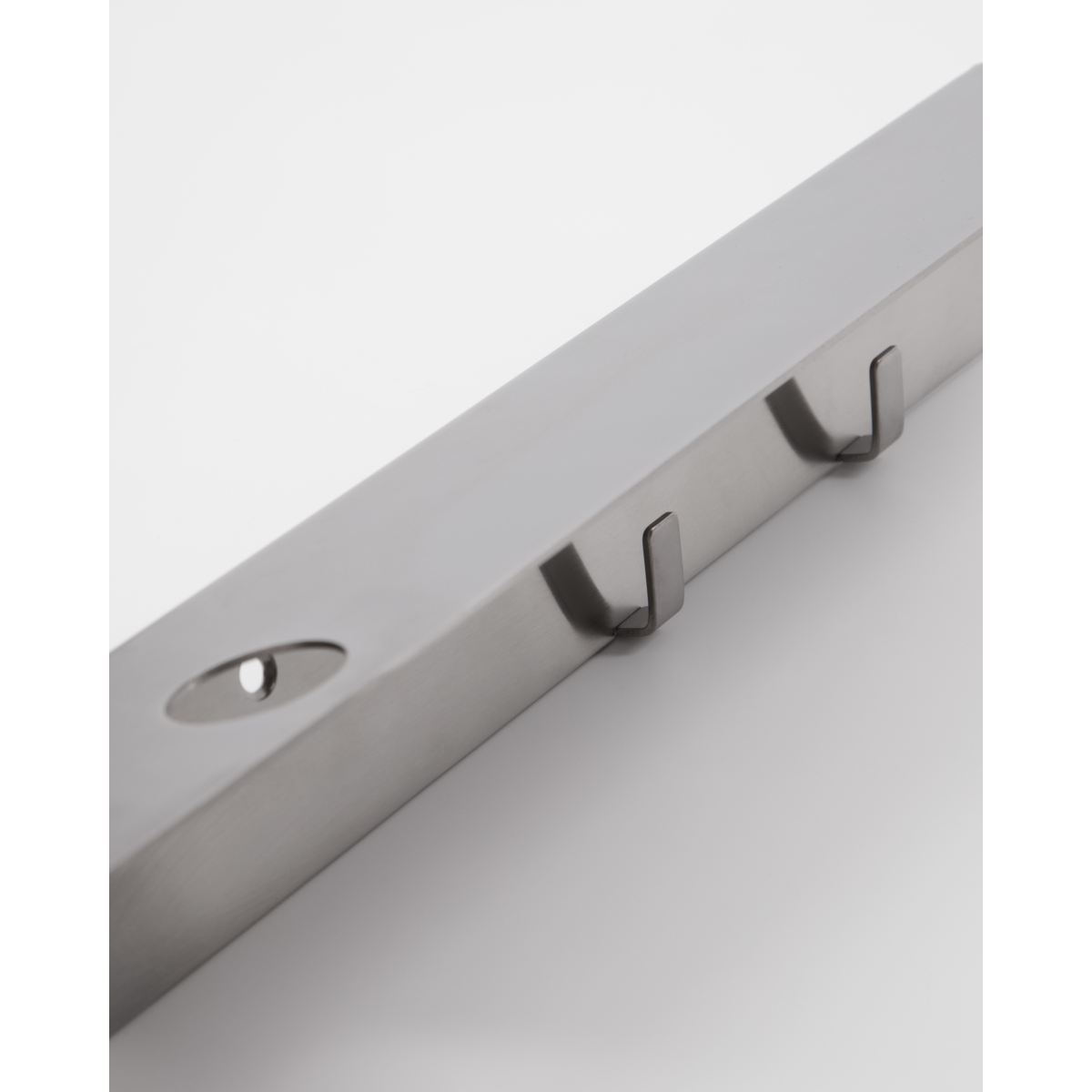 Flaschenaufhängung mit Haken, gebürstet Silber Finish