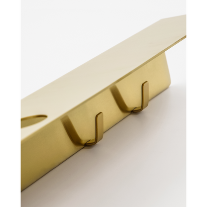Flaschenaufhängung mit Haken, gebürstetem Messing Finish