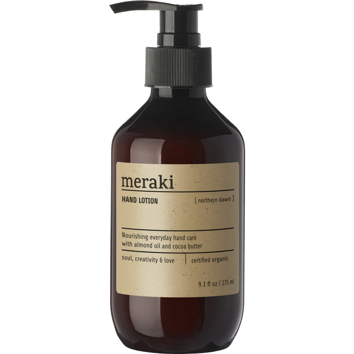 Handlotion, Nord -Morgendämmerung, braun