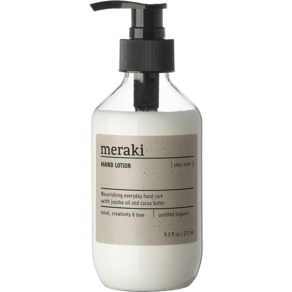 Handlotion, seidiger Nebel, bereit