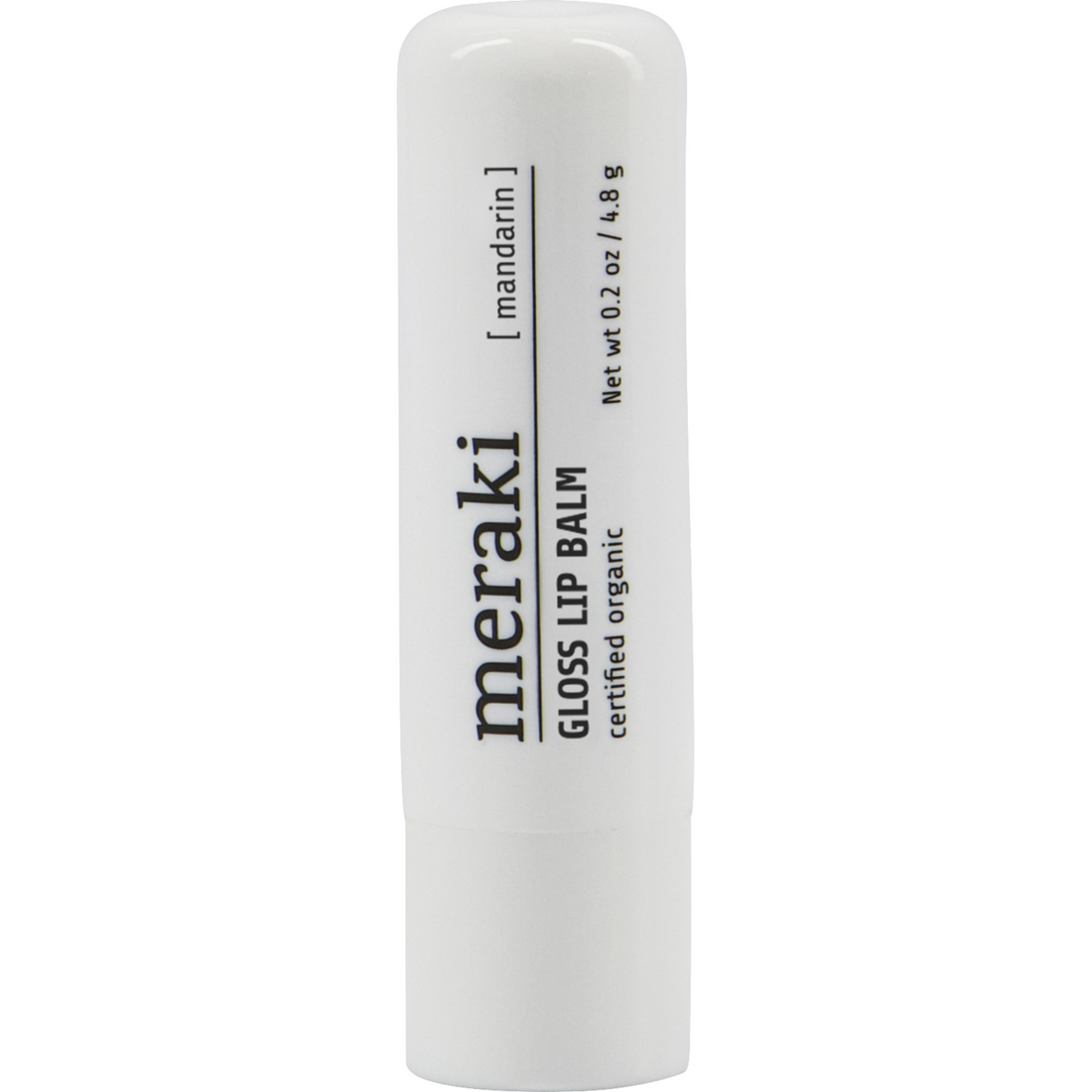 Lippenbalsam mit Glanz, Mandarin, Weiß