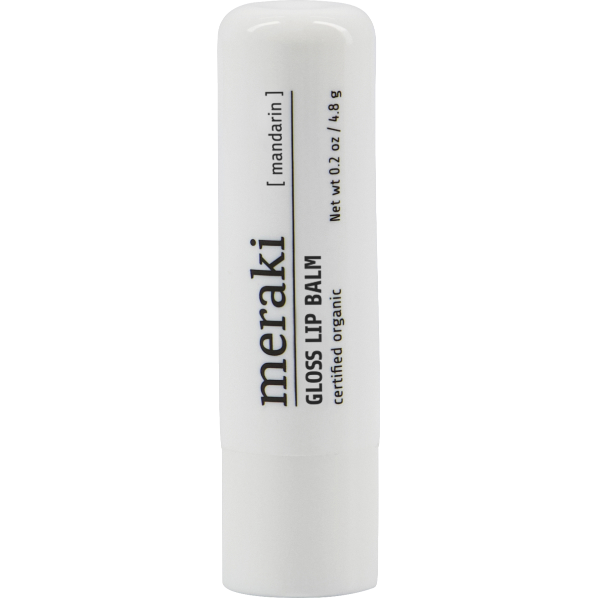 Lippenbalsam mit Glanz, Mandarin, Weiß