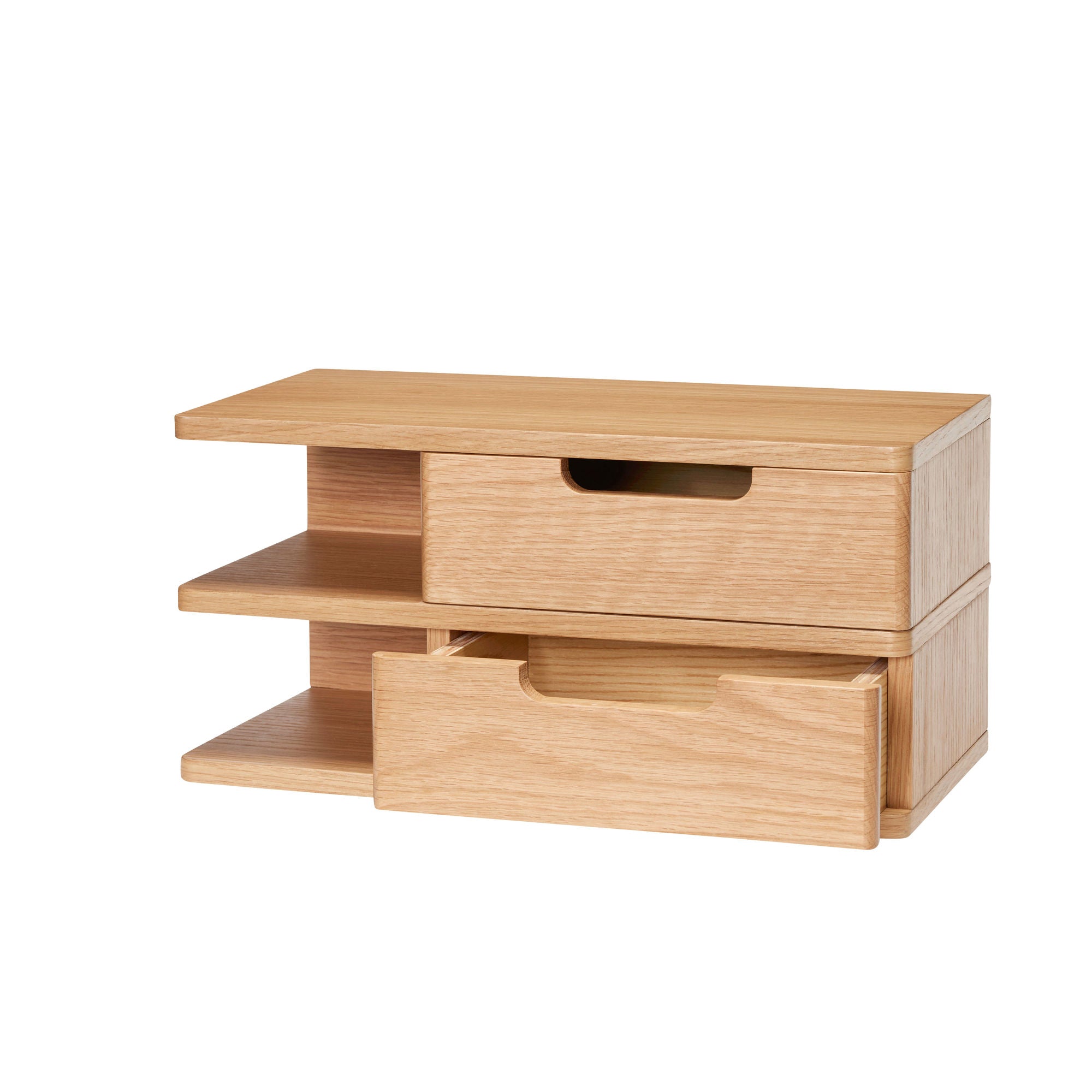 Hübsch offenes Wandregal/Nachttisch Natur