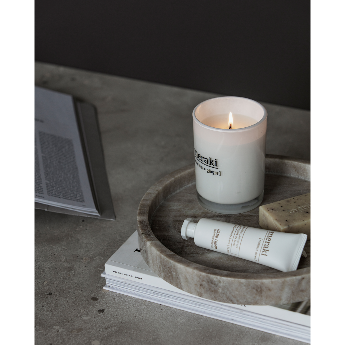 Tablett, Mkmarble, Beige
