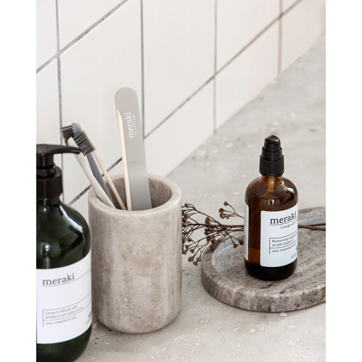 Tablett, Mkmarble, Beige