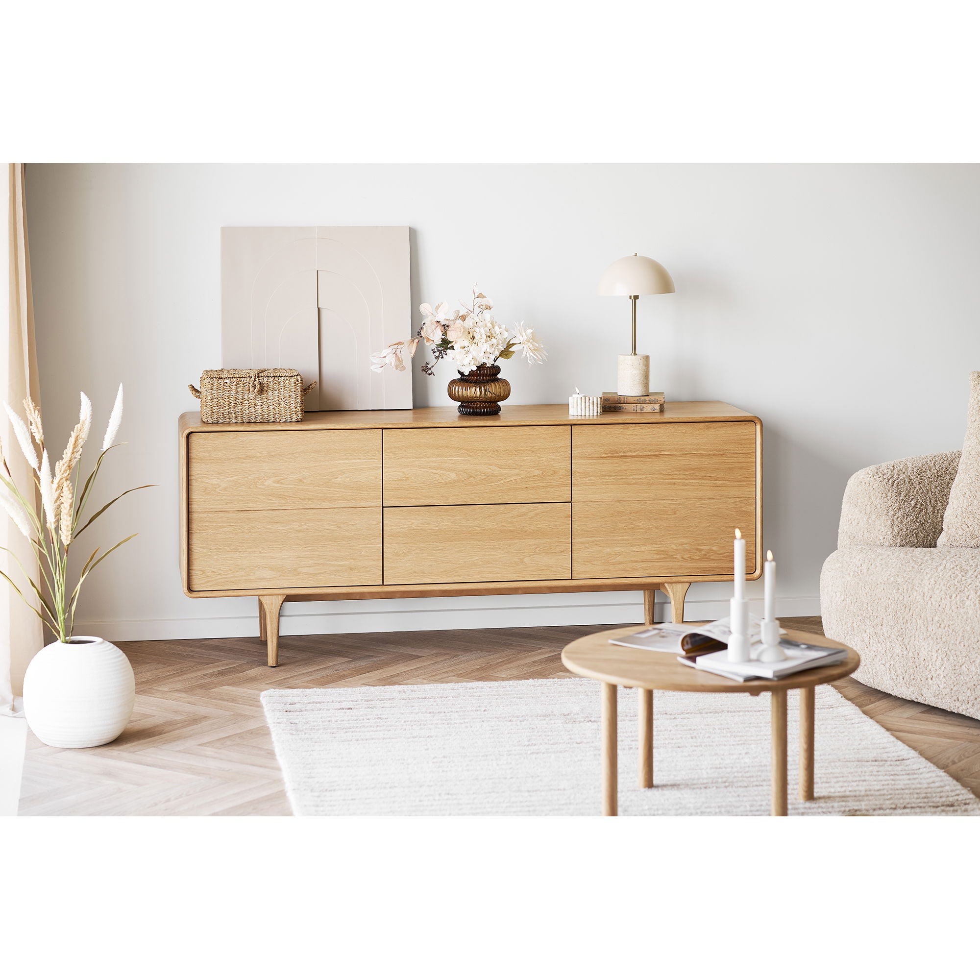Darwin Sideboard - Sideboard, Eiche 180x45x75 cm