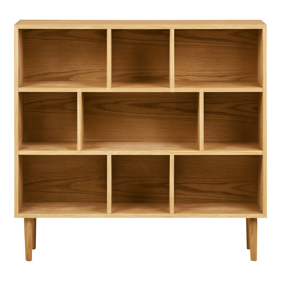 Oshawa -Buchregal - Buchregal, Eiche/Eichenfurnier, Natur 30x112x104.5 cm