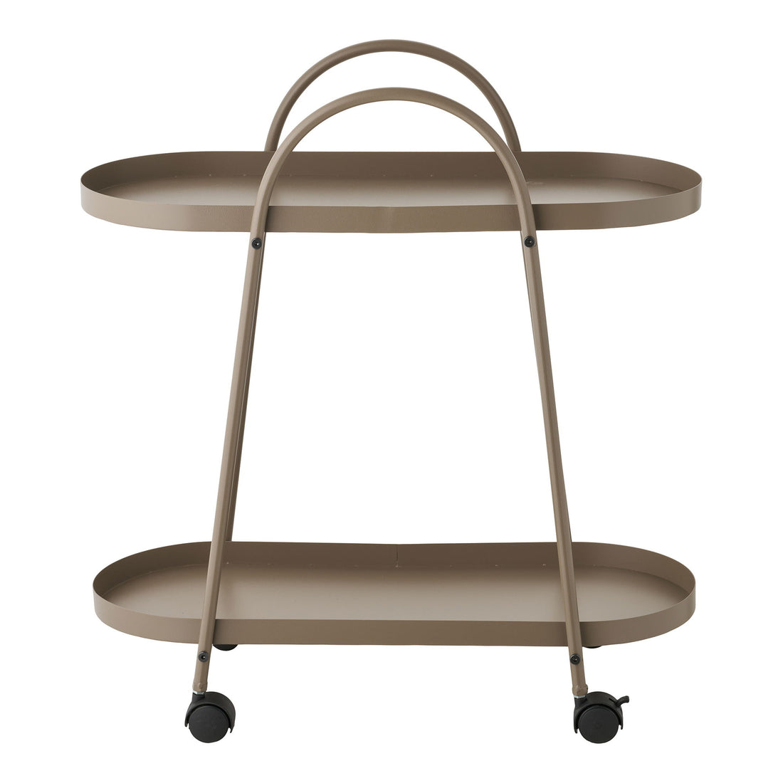 Empoli Bar Trolley - Bar Trolley, 2 Regale, Stahl, Brown 27,5 x 60 x 64 cm