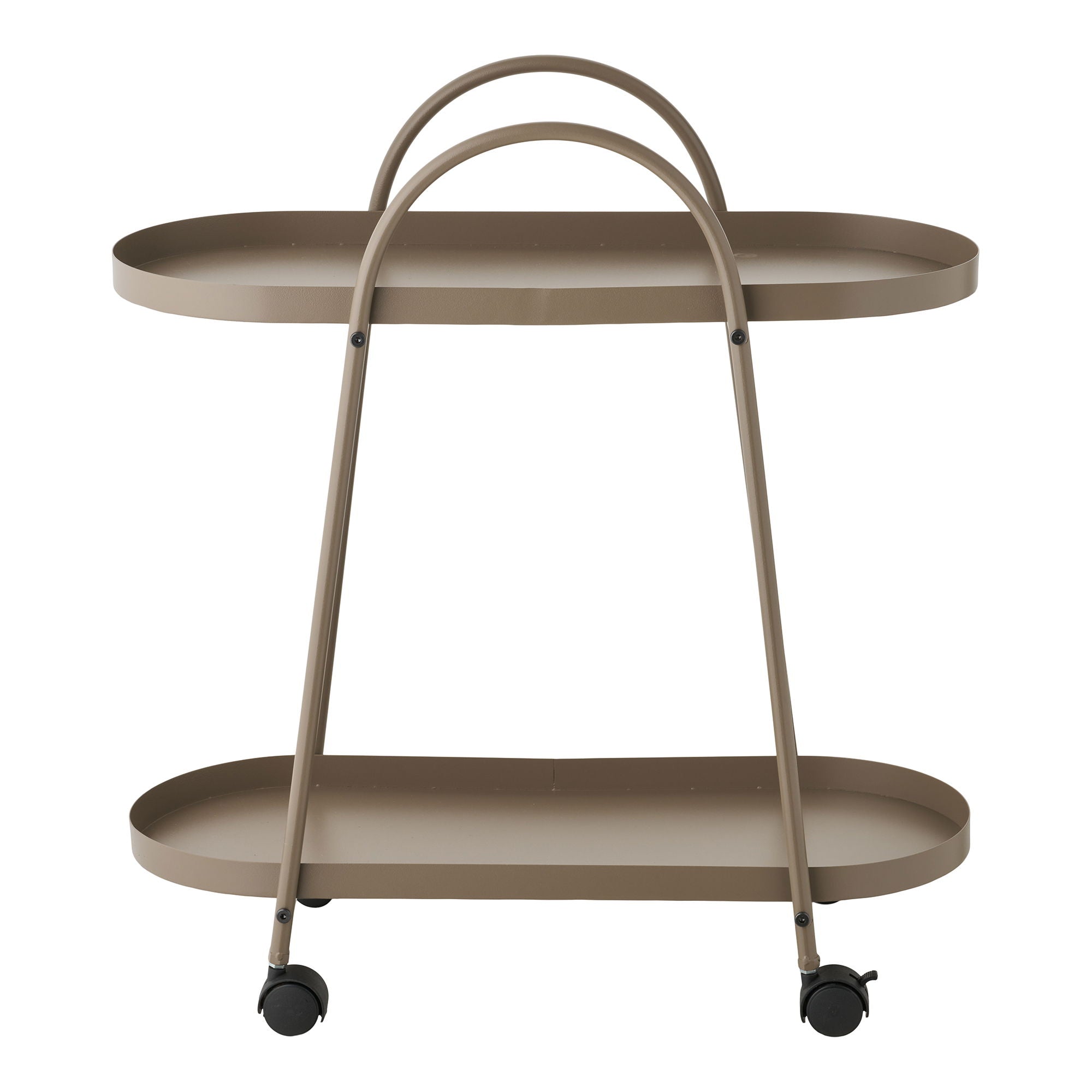 Empoli Bar Trolley - Bar Trolley, 2 Regale, Stahl, Brown 27,5 x 60 x 64 cm