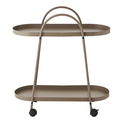 Empoli Bar Trolley - Bar Trolley, 2 Regale, Stahl, Brown 27,5 x 60 x 64 cm