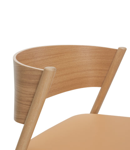 Schräg Lounge Stuhl Sitz Natur - 64x64xh75cm