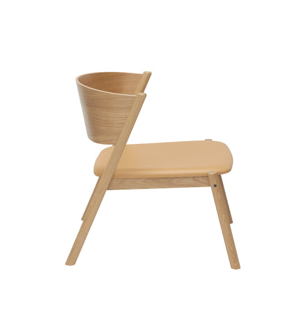 Schräg Lounge Stuhl Sitz Natur - 64x64xh75cm