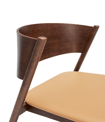 Schräg Lounge Stuhl Sitz dunkelbraun - 64x64xh75cm