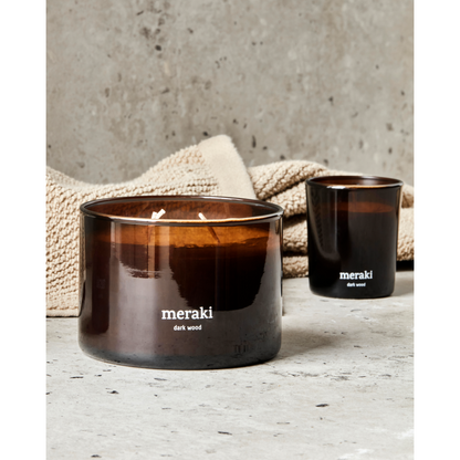 Duft Kerzen, dunkles Holz, braun