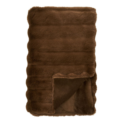 Galena Plaid - Plaid, Nachahmungsfell, braun 130x180 cm