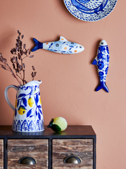 Kreative Kollektion Dunne Wall Decoration, Blau, Steinzeug