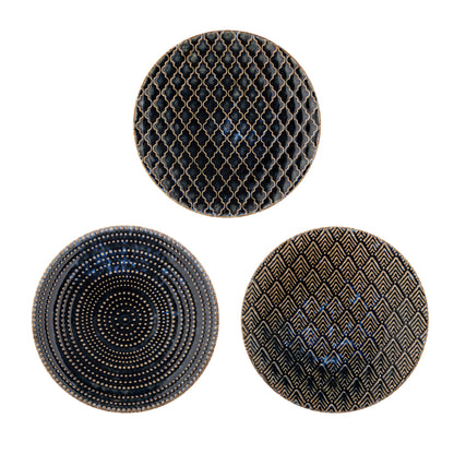 Kreative Kollektion Elanor Plate, Blau, Steinzeug