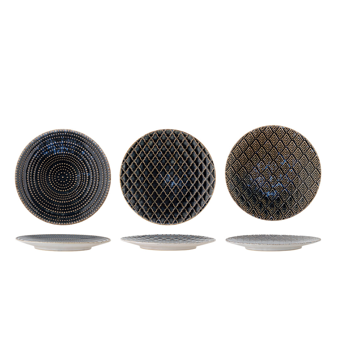 Kreative Kollektion Elanor Plate, Blau, Steinzeug