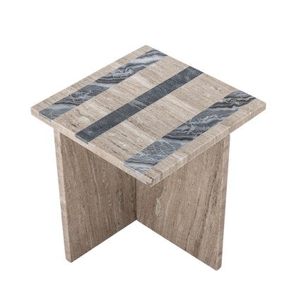 Bloomingville Clea Side Table, Brown, Marmor