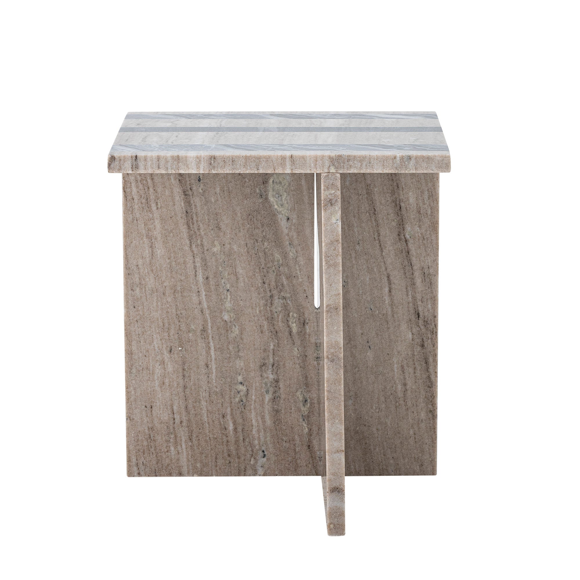Bloomingville Clea Side Table, Brown, Marmor