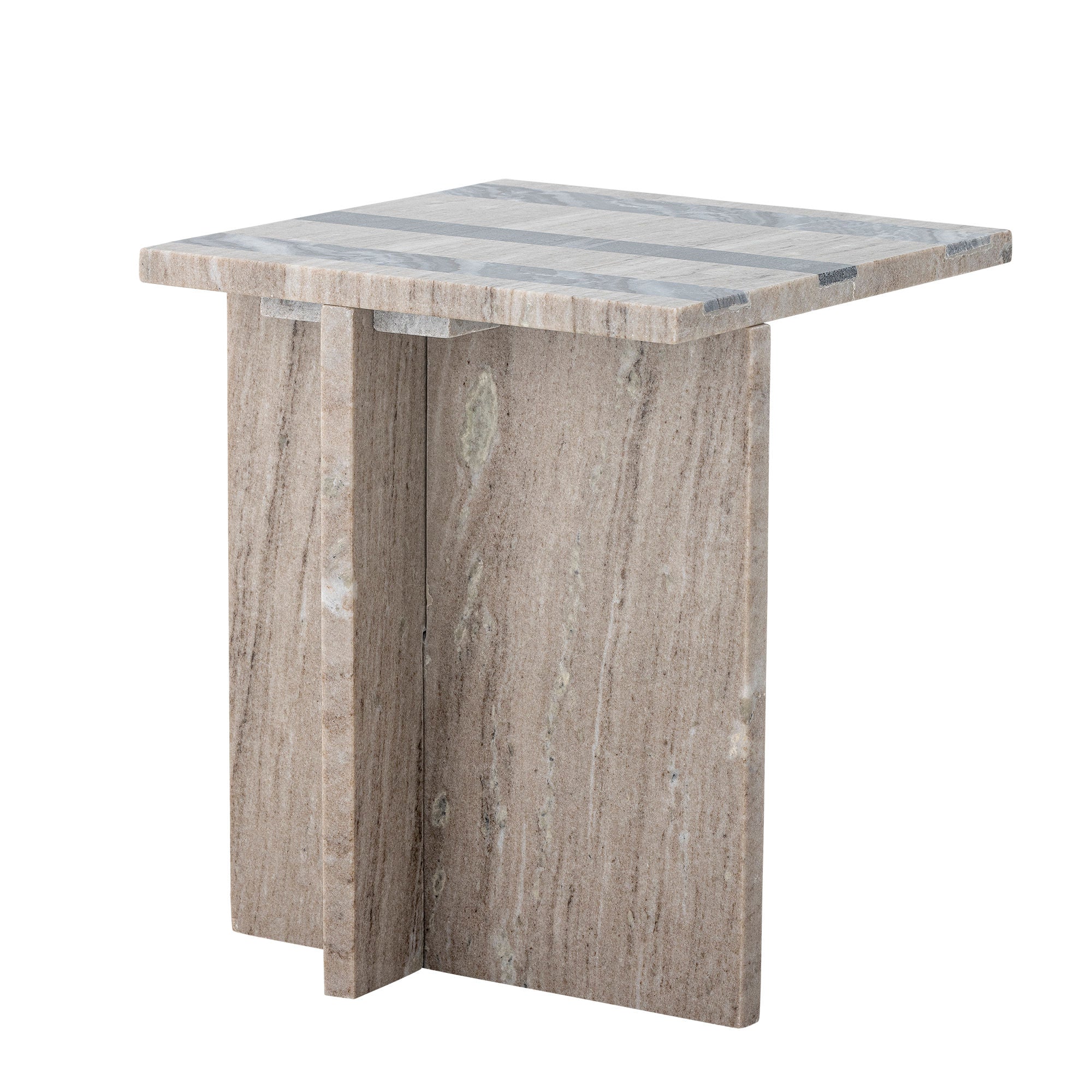 Bloomingville Clea Side Table, Brown, Marmor