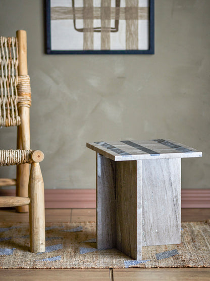 Bloomingville Clea Side Table, Brown, Marmor