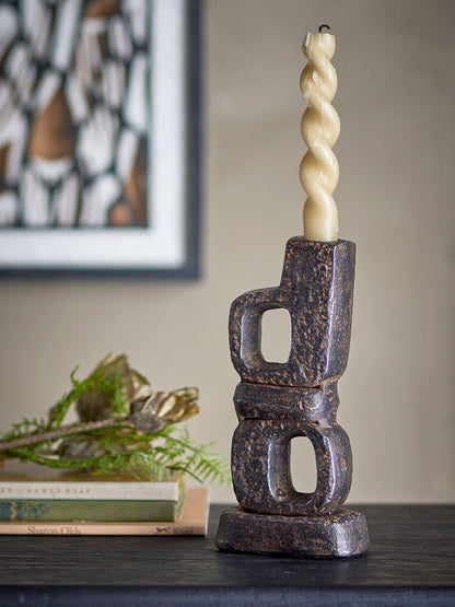 Bloomingville Sanah Candlestick, Schwarz, Gusseisen