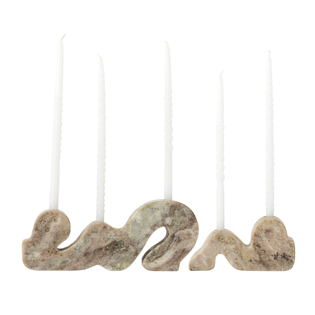 Bloomingville Liabella Candlestick, Gray, Marmor