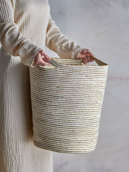 Bloomingville Selena Korb, weiß, Jute