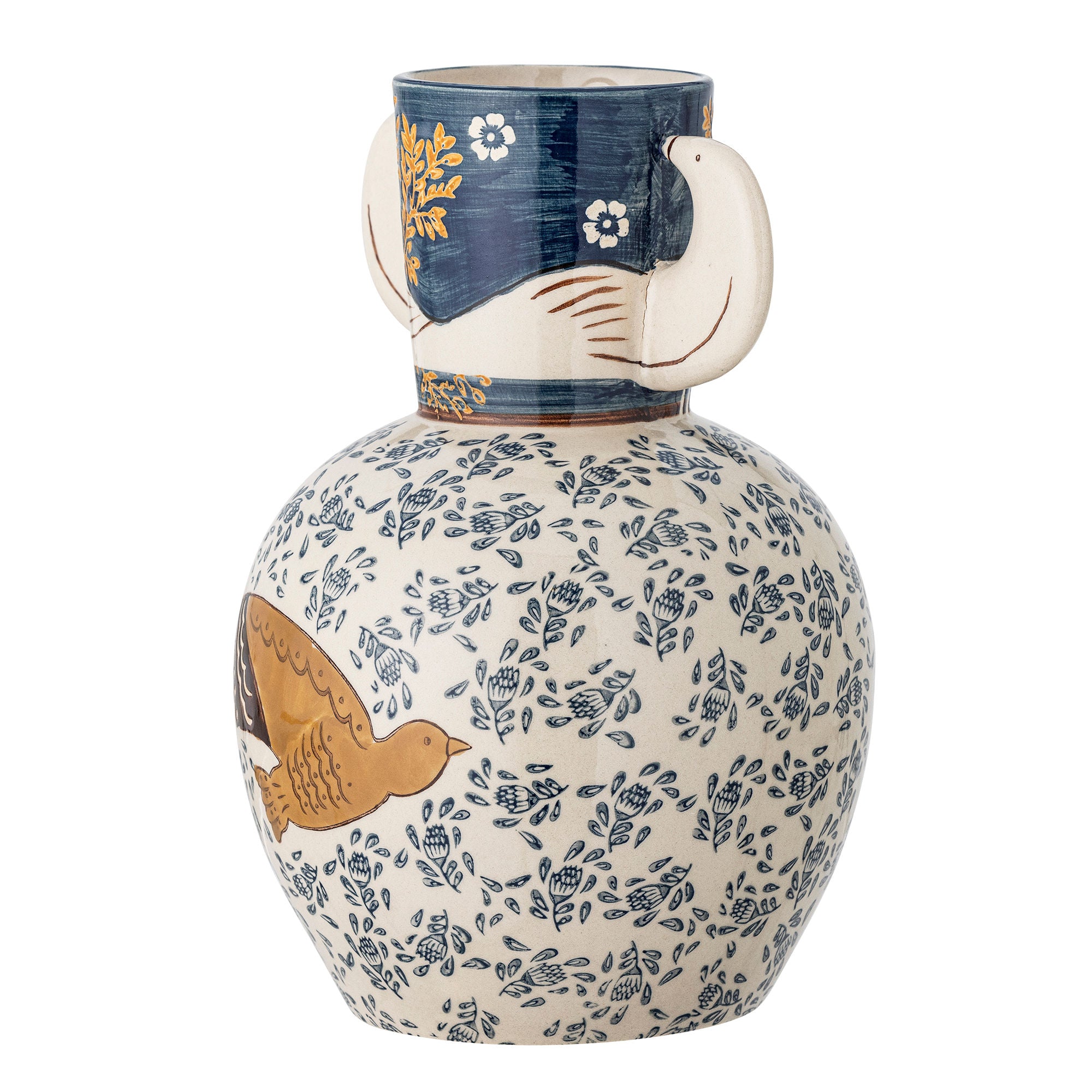 Bloomingville Hisha Vase, Blau, Steinzeug