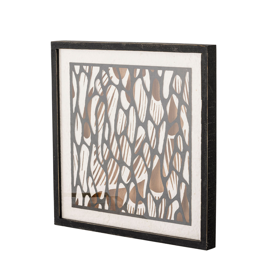 Bloomingville Barlin Illustration mit Rahmen, schwarz, Mann