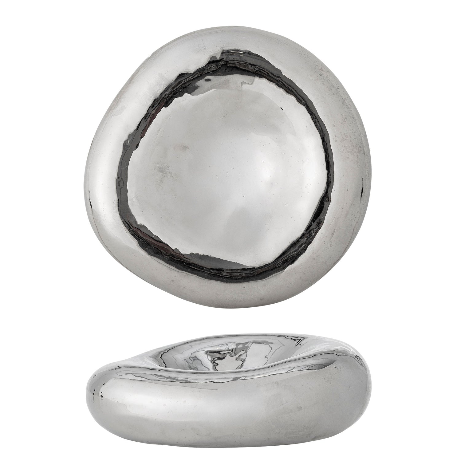 Bloomingville Shine Bowl, Silber, Steinzeug
