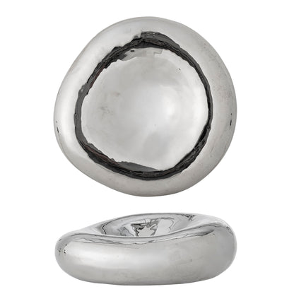 Bloomingville Shine Bowl, Silber, Steinzeug