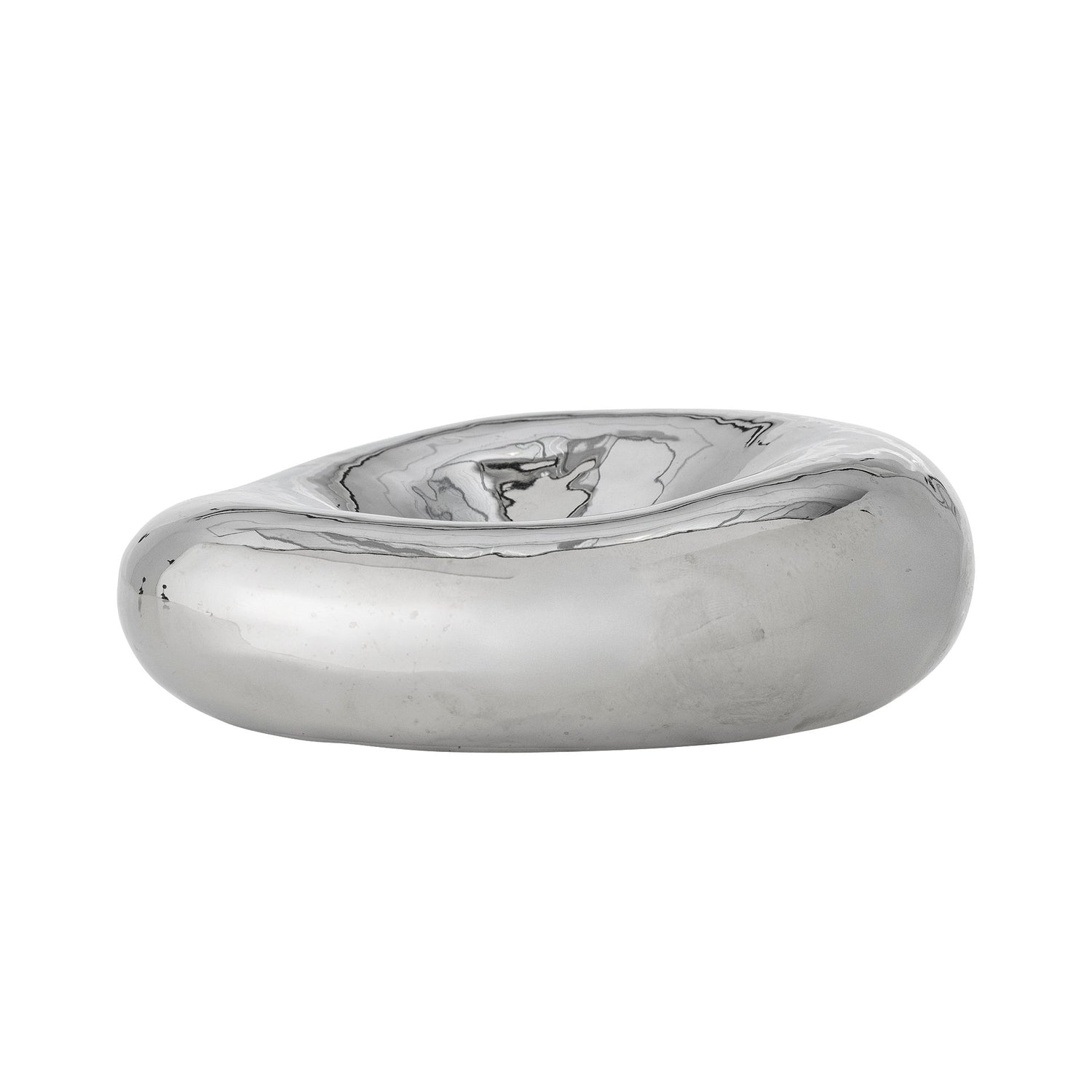 Bloomingville Shine Bowl, Silber, Steinzeug