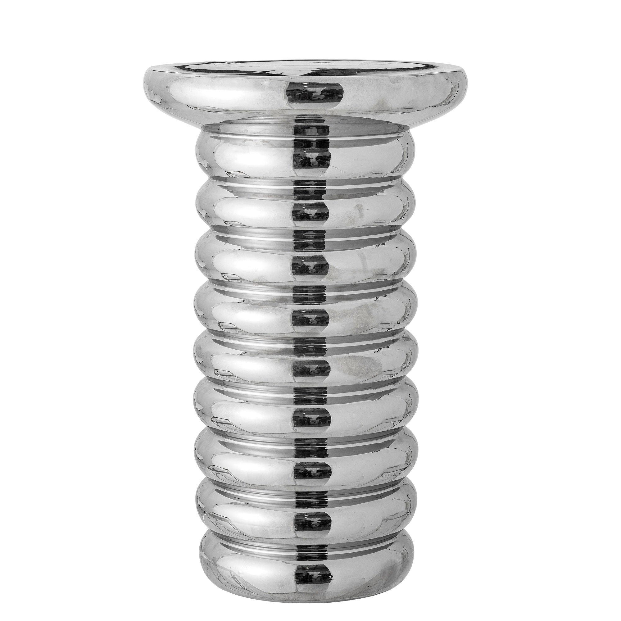 Bloomingville Spike Side Table, Silber, Steinzeug