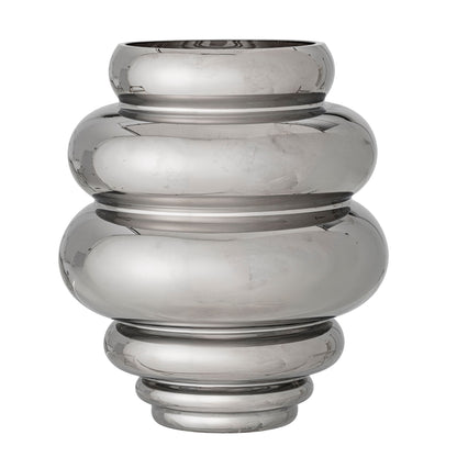 Bloomingville Zorya Vase, Silber, Glas