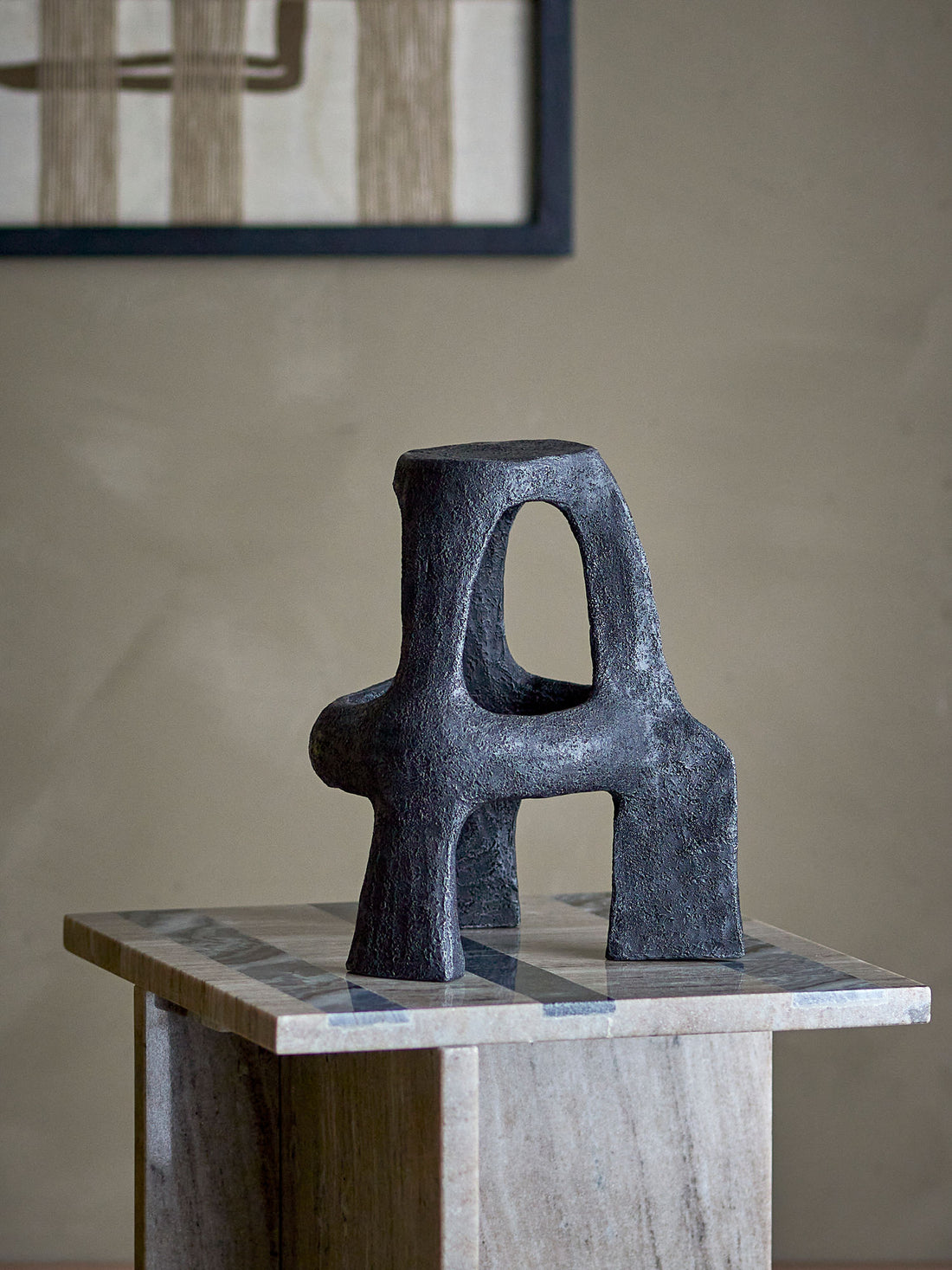 Bloomingville Ombra Deko, Schwarz, Polyresin