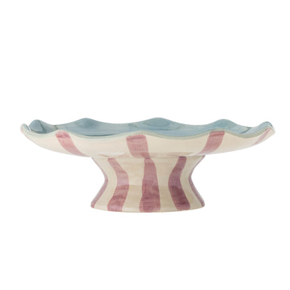 Bloomingville Willa Cake Dish, Pink, Steinzeug